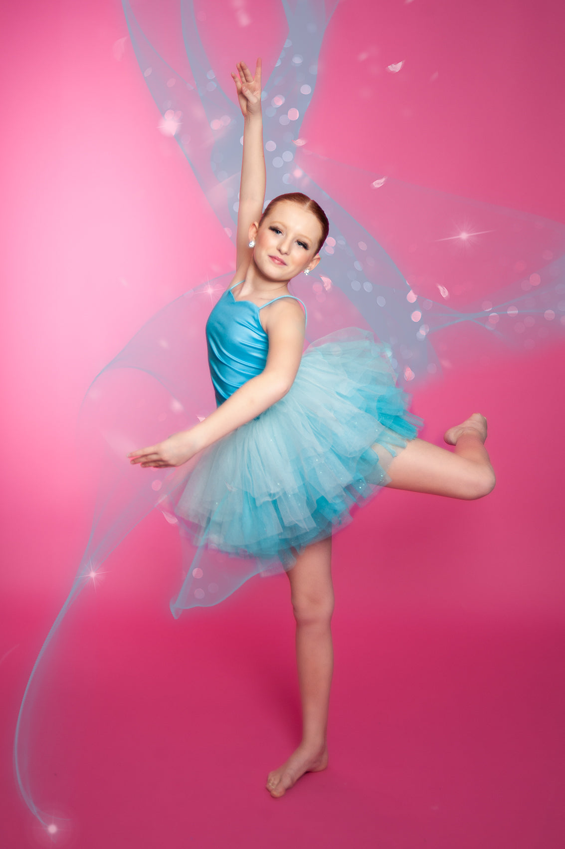 Turquoise thin straps tutu set Bamboo