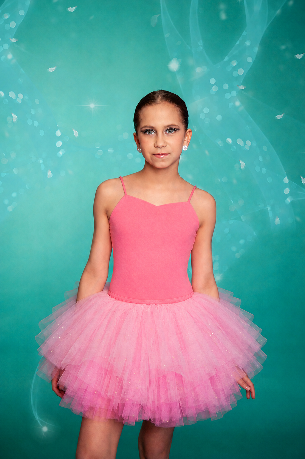 light pink thin straps tutu set Bamboo