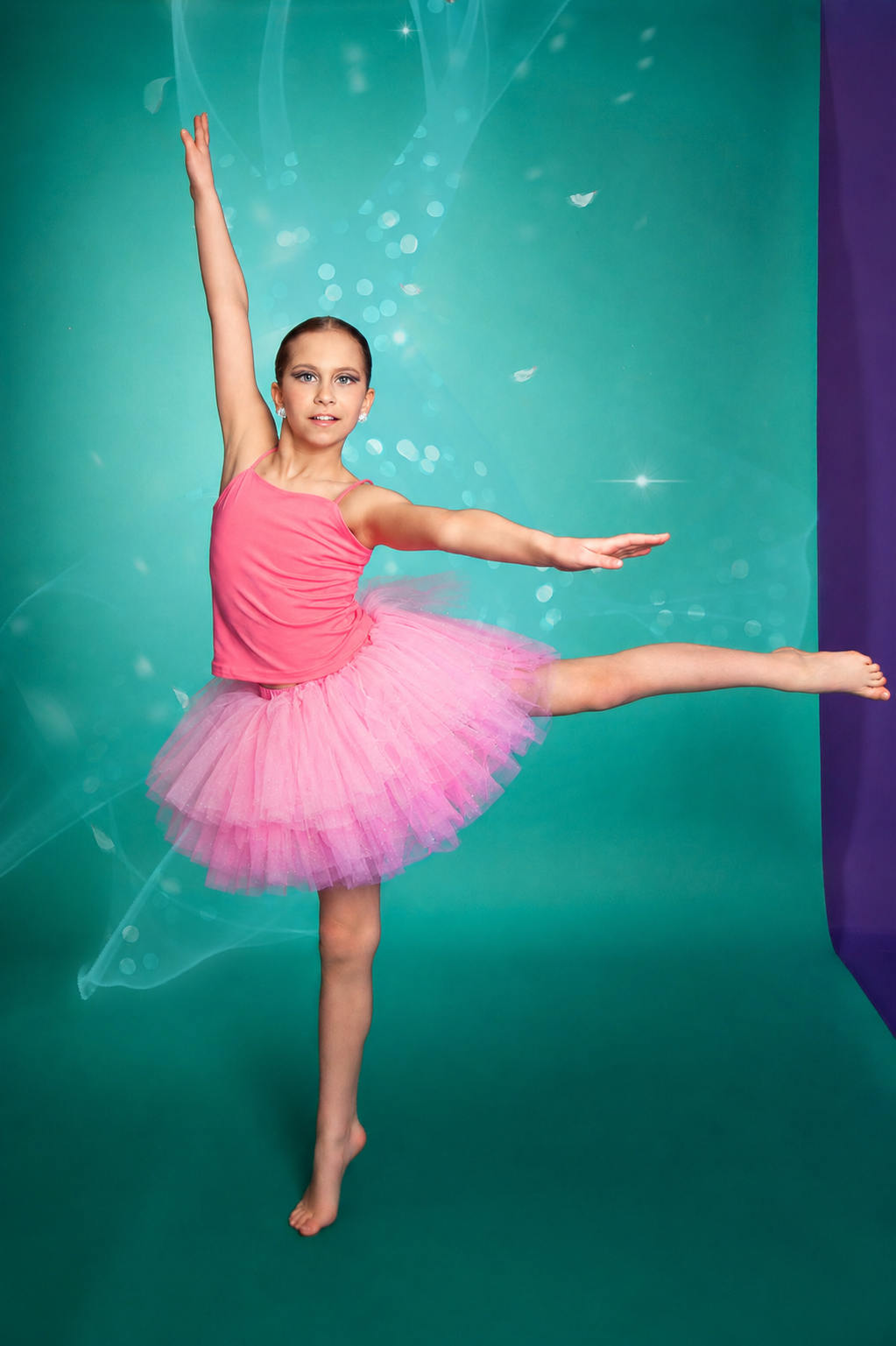 light pink thin straps tutu set Bamboo
