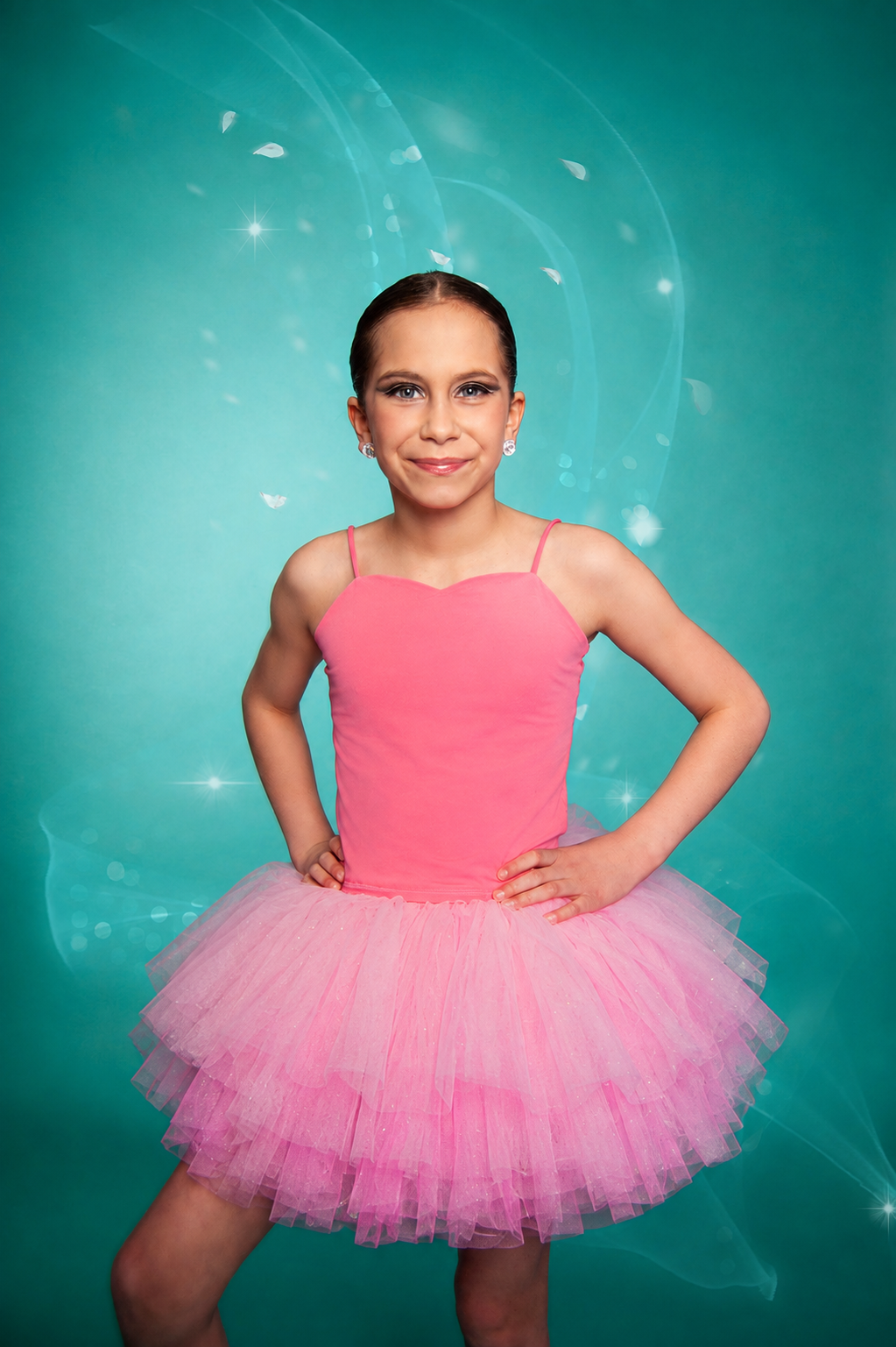 light pink thin straps tutu set Bamboo