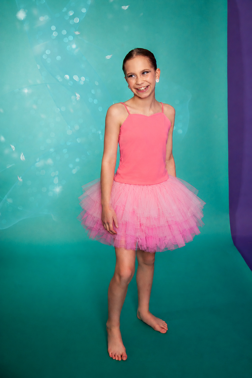 light pink thin straps tutu set Bamboo