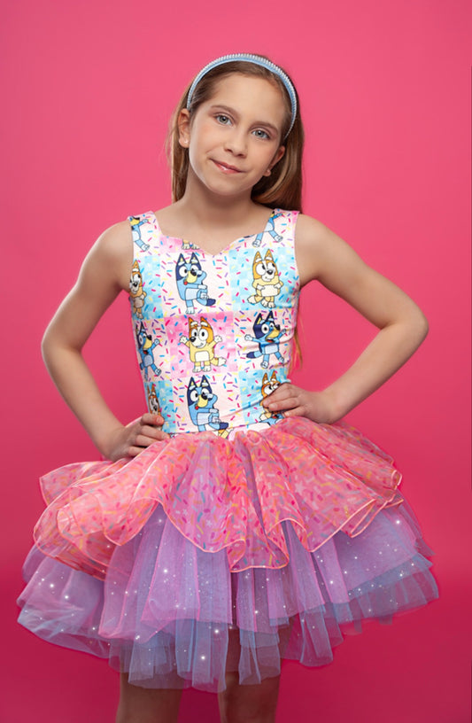 Blue Dog Sprinkles tutu set Bamboo