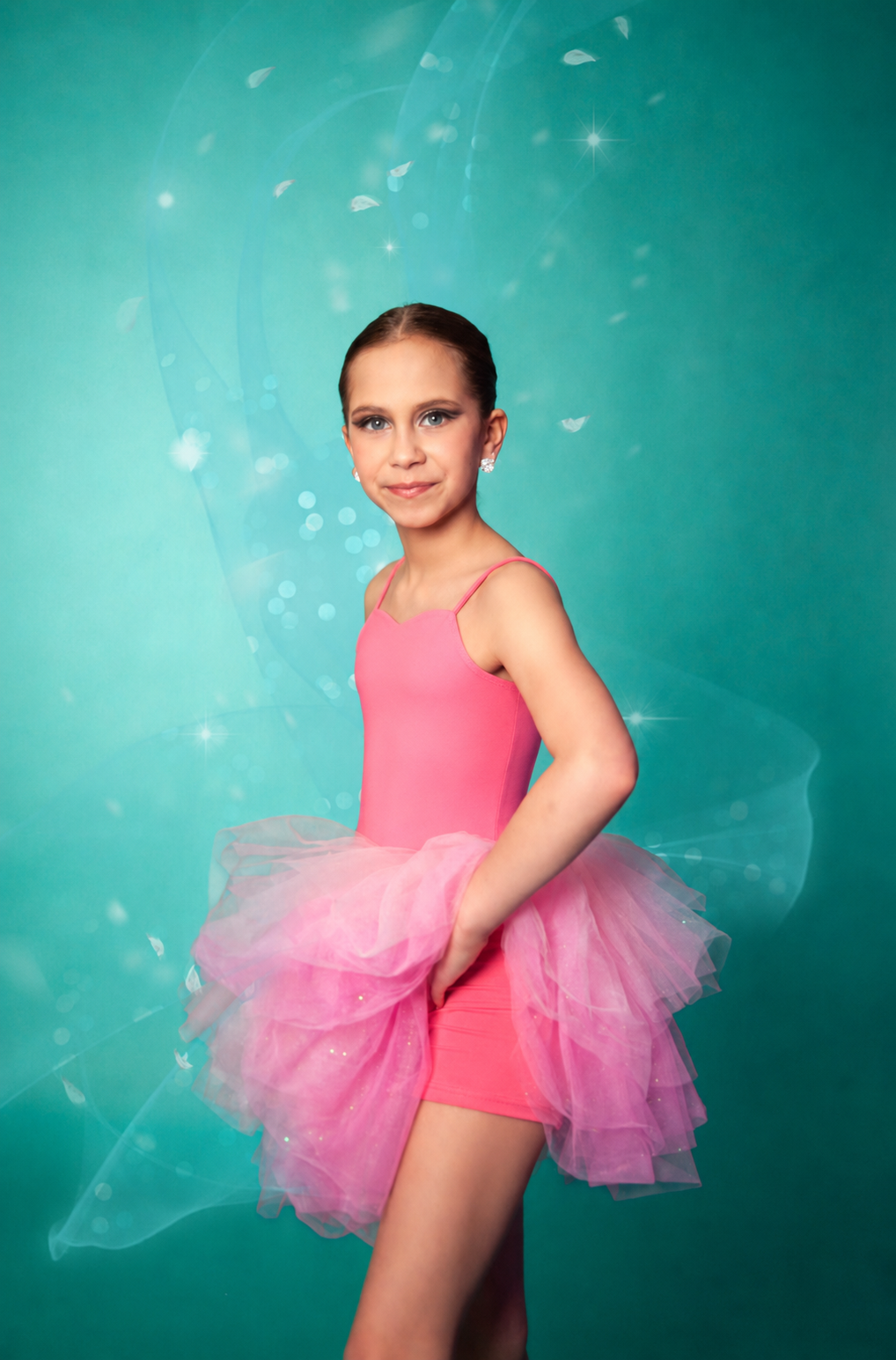 light pink thin straps tutu set Bamboo