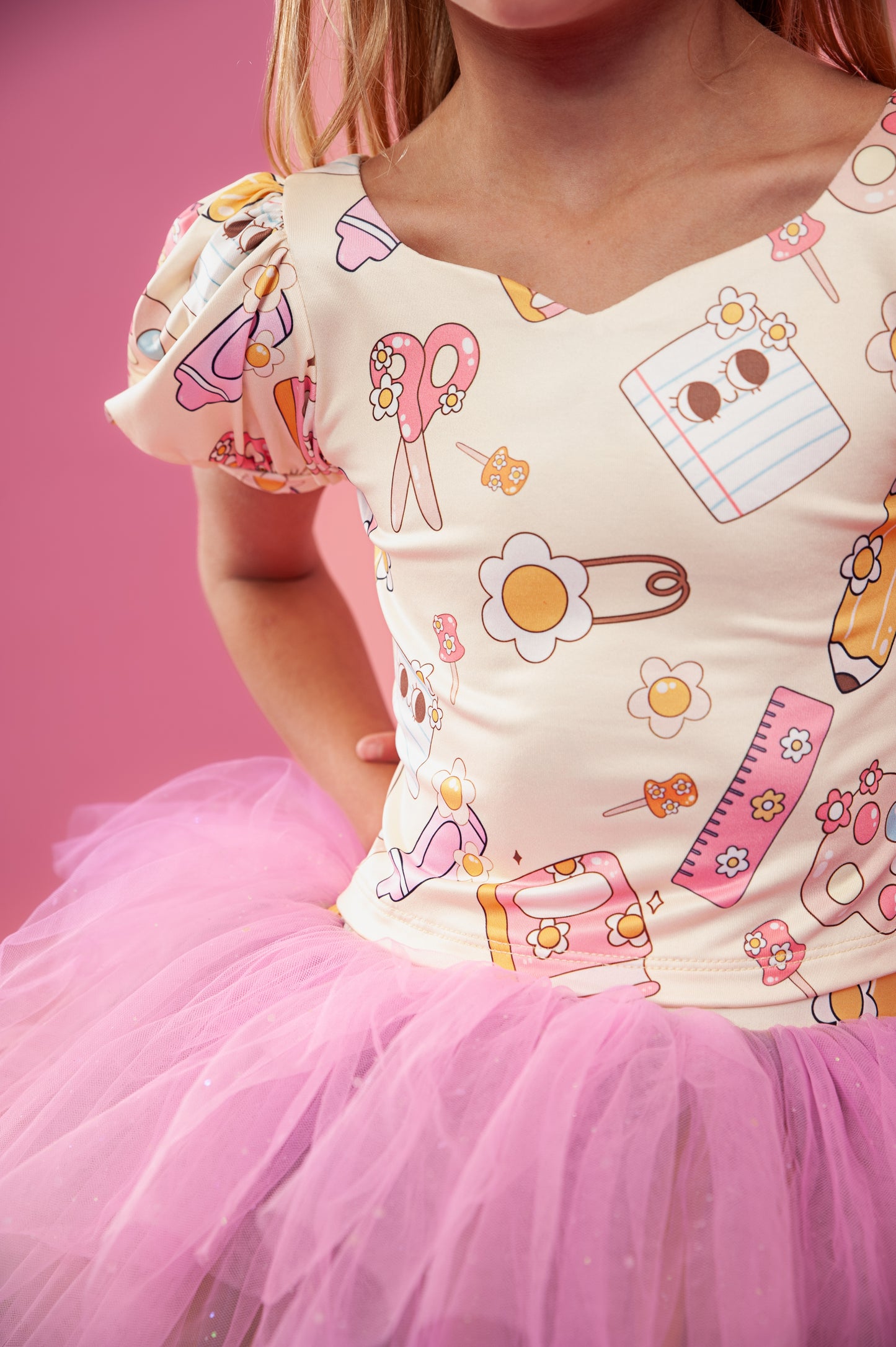 School Print tutu set Bamboo