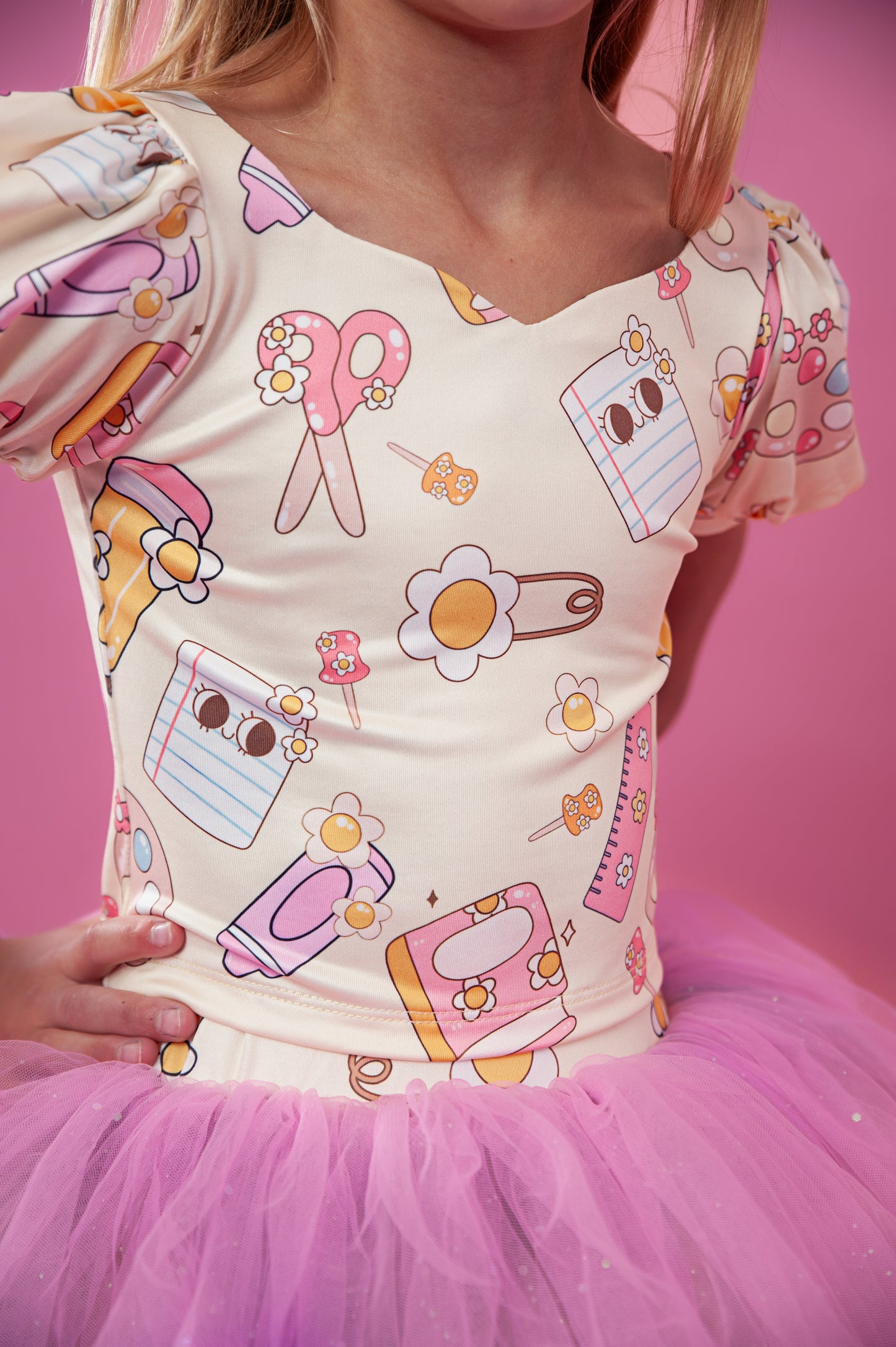School Print tutu set Bamboo