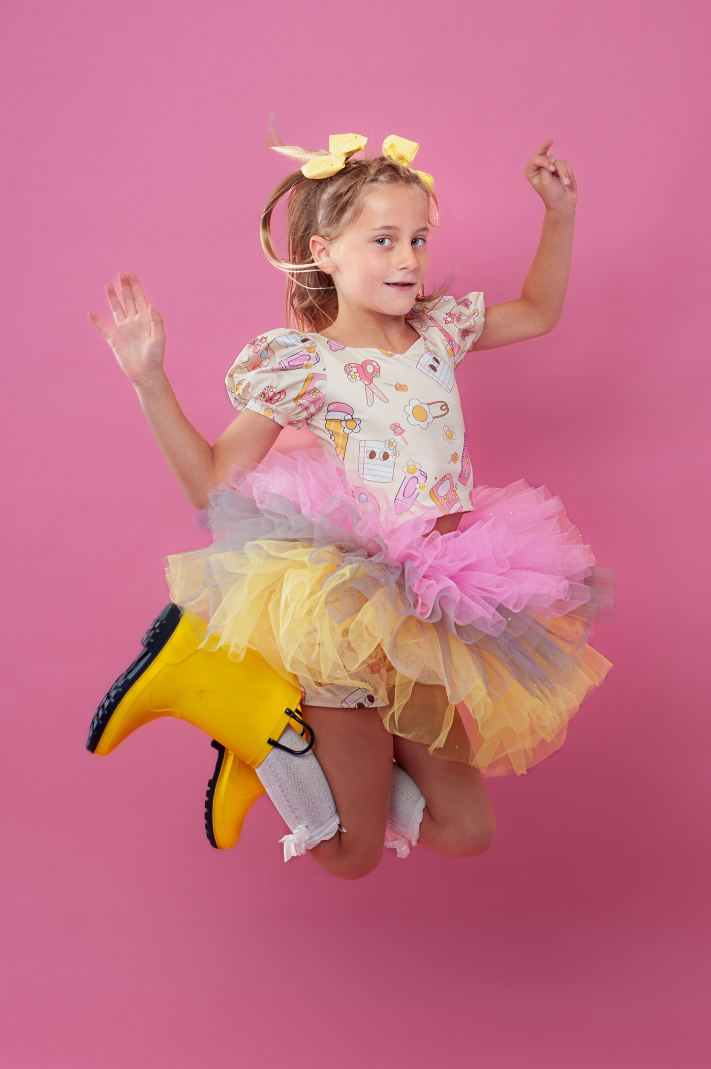 School Print tutu set Bamboo