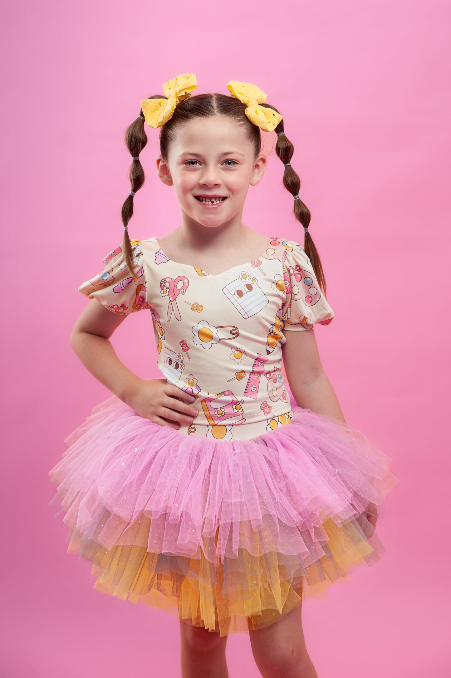 School Print tutu set Bamboo