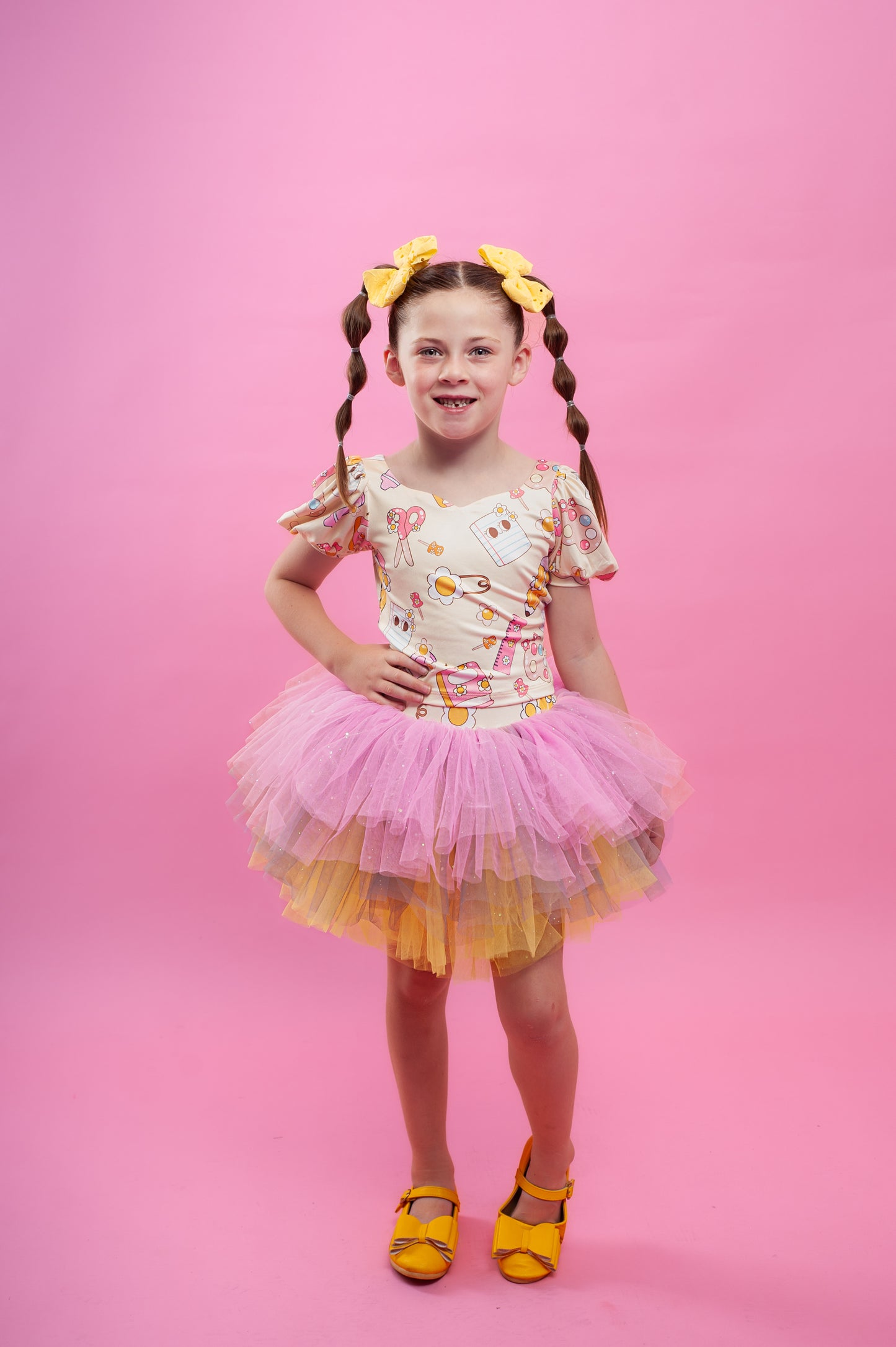 School Print tutu set Bamboo