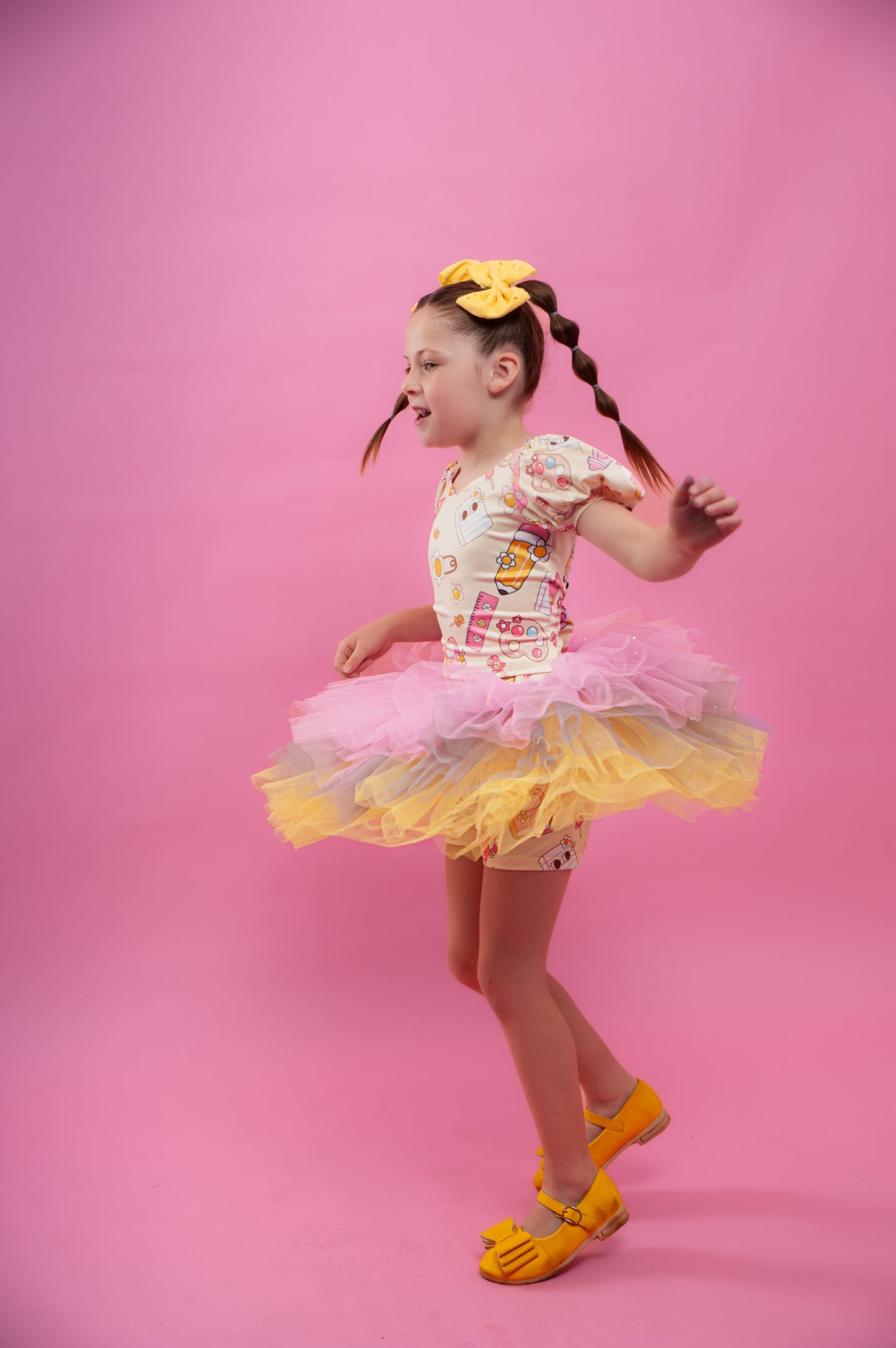 School Print tutu set Bamboo