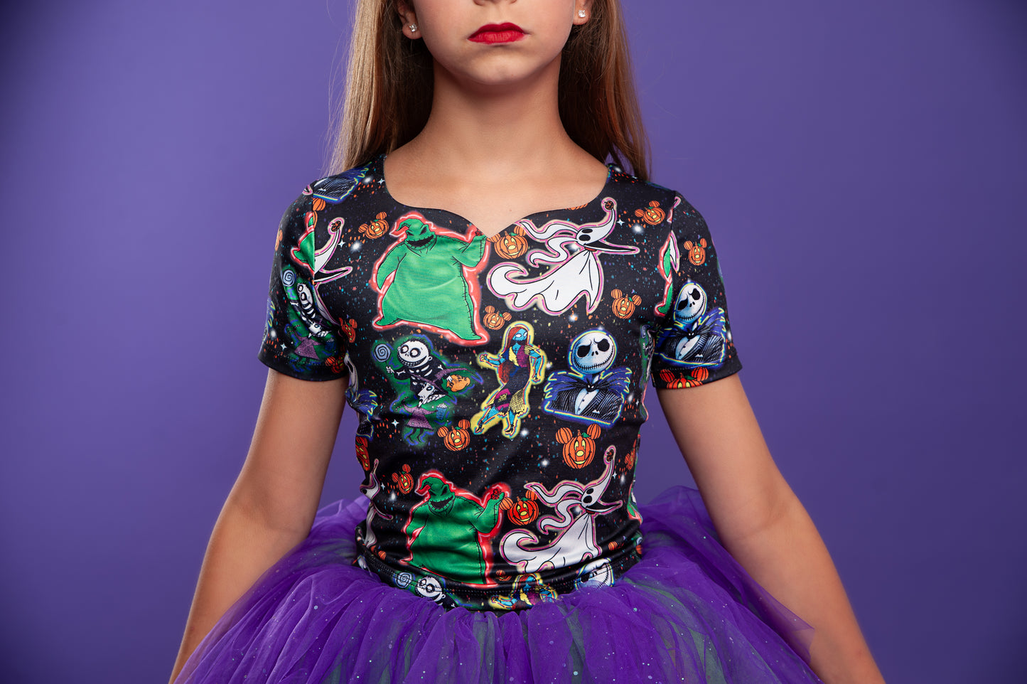Nightmare before Christmas inspired two piece tutu set Bamboo
