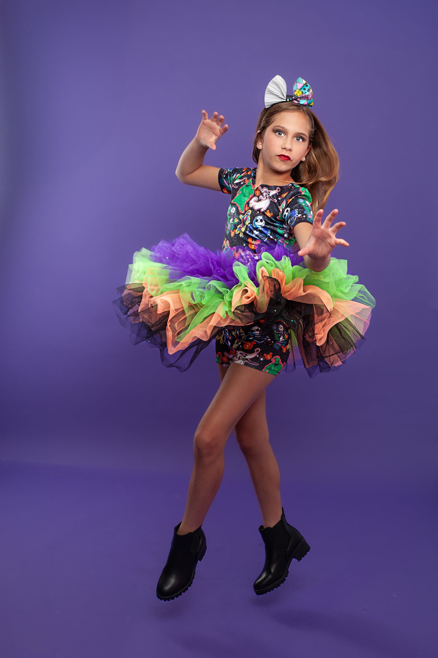 Nightmare before Christmas inspired two piece tutu set Bamboo