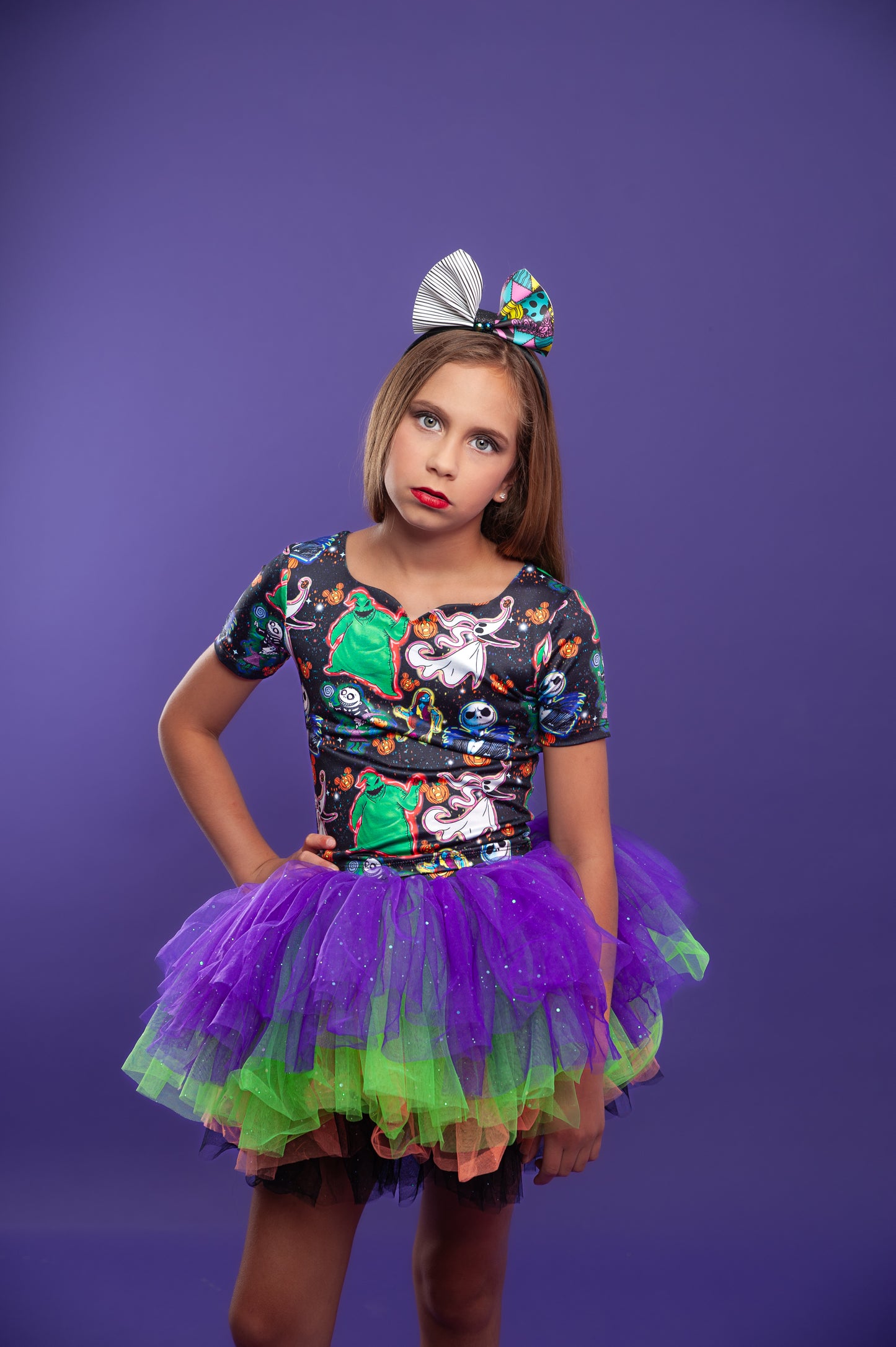 Nightmare before Christmas inspired two piece tutu set Bamboo